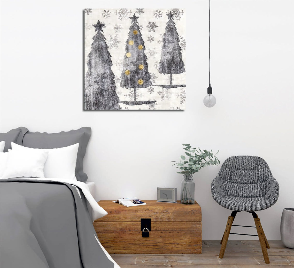 Tablou canvas KC448, Multicolor, 45x45x3 cm