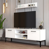 Comodă TV Riga, Alb, 140x30x48 cm