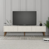 Comodă TV Lyon 44, Crem - Nuc, 180x35x44 cm