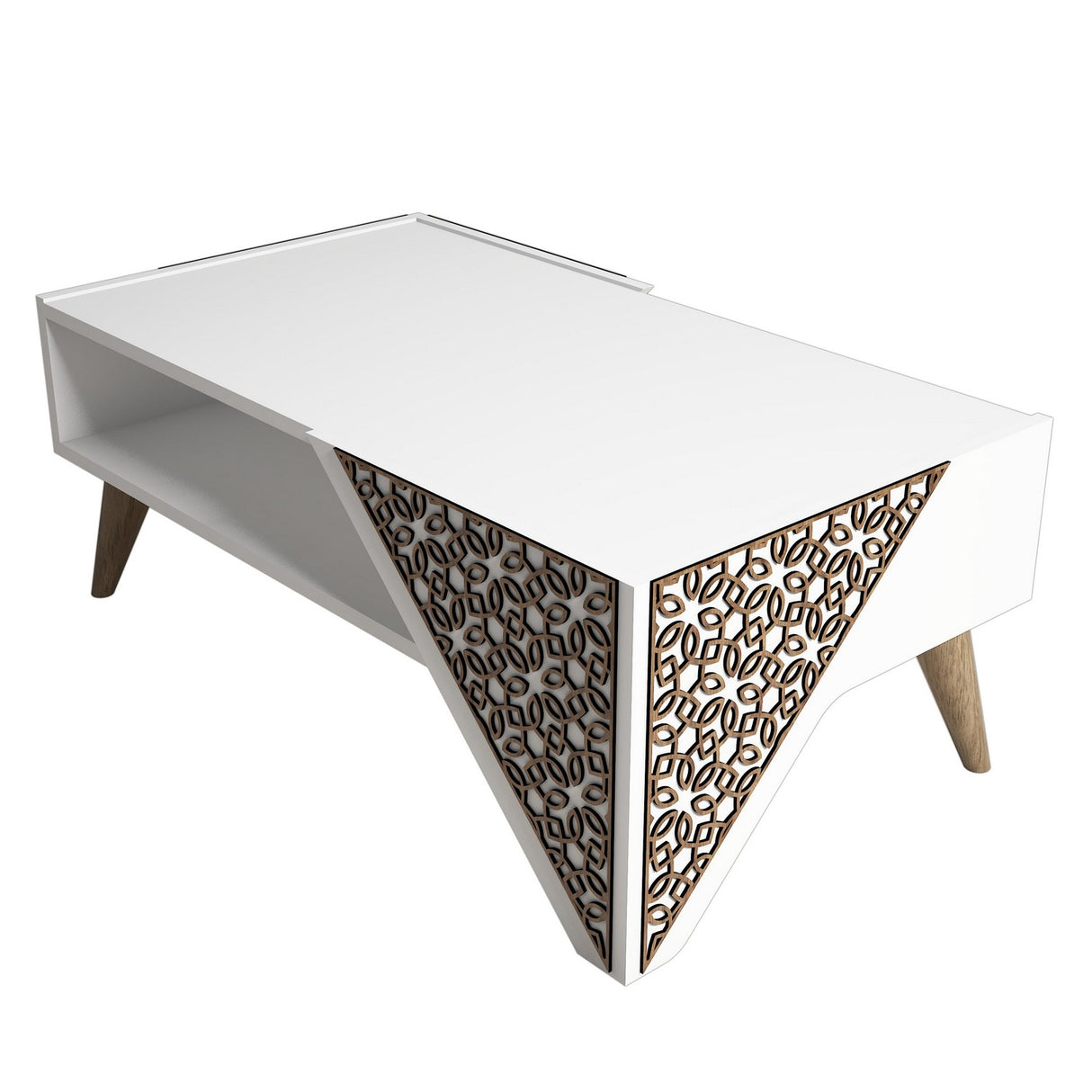 Măsuță de cafea Beril, Diverse culori, 105x40x58 cm - Alb | SKU: 845HCT2801 | Măsuță de cafea Beril, 105x40x58 cm, varianta Alb, produs pentru amenajarea locuinței, disponibil online în România la CasaMob
