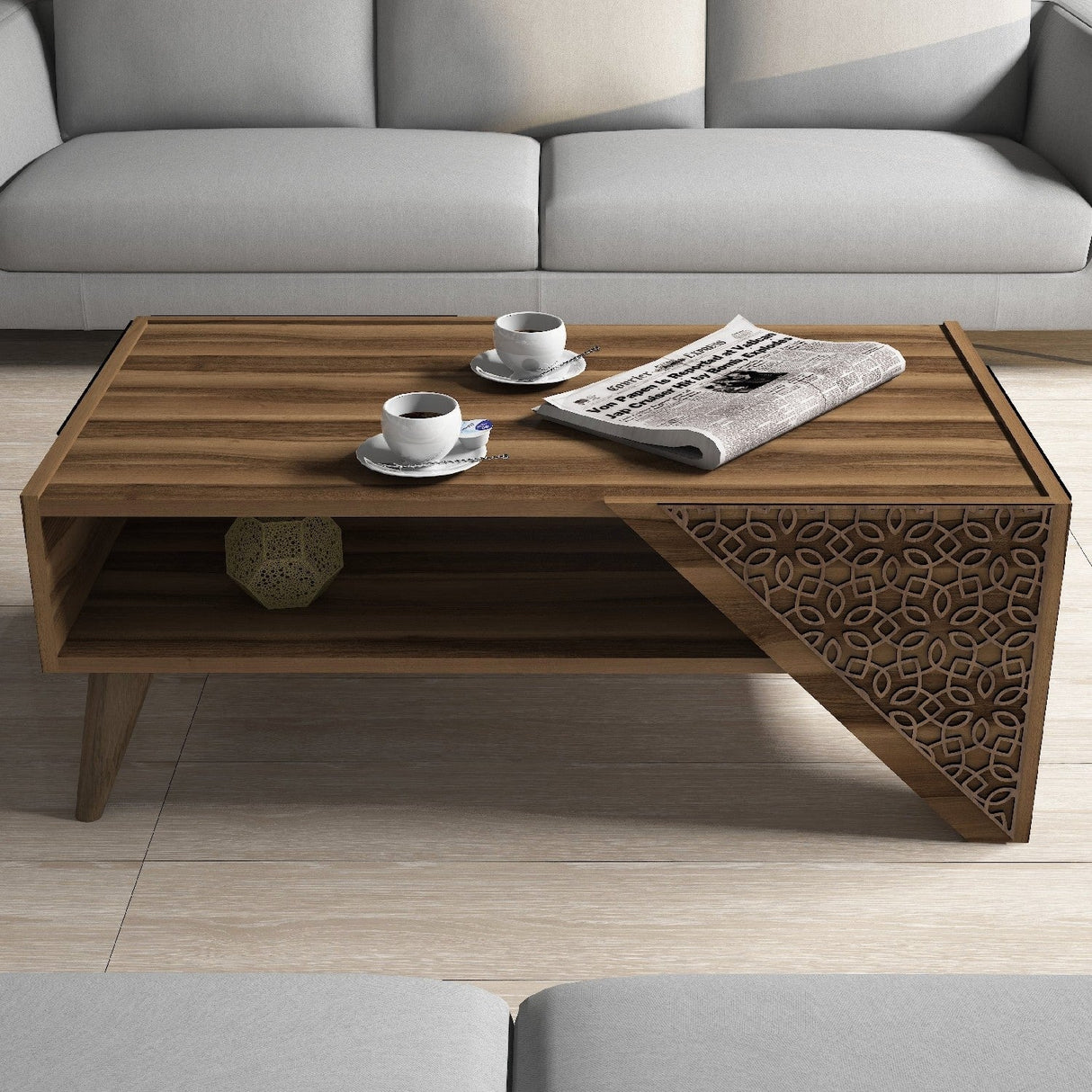 Măsuță de cafea Beril, Diverse culori, 105x40x58 cm - Nuc | SKU: 845HCT2802 | Măsuță de cafea Beril, 105x40x58 cm, varianta Nuc, produs pentru amenajarea locuinței, disponibil online în România la CasaMob
