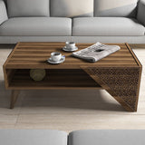 Măsuță de cafea Beril, Diverse culori, 105x40x58 cm - Nuc | SKU: 845HCT2802 | Măsuță de cafea Beril, 105x40x58 cm, varianta Nuc, produs pentru amenajarea locuinței, disponibil online în România la CasaMob