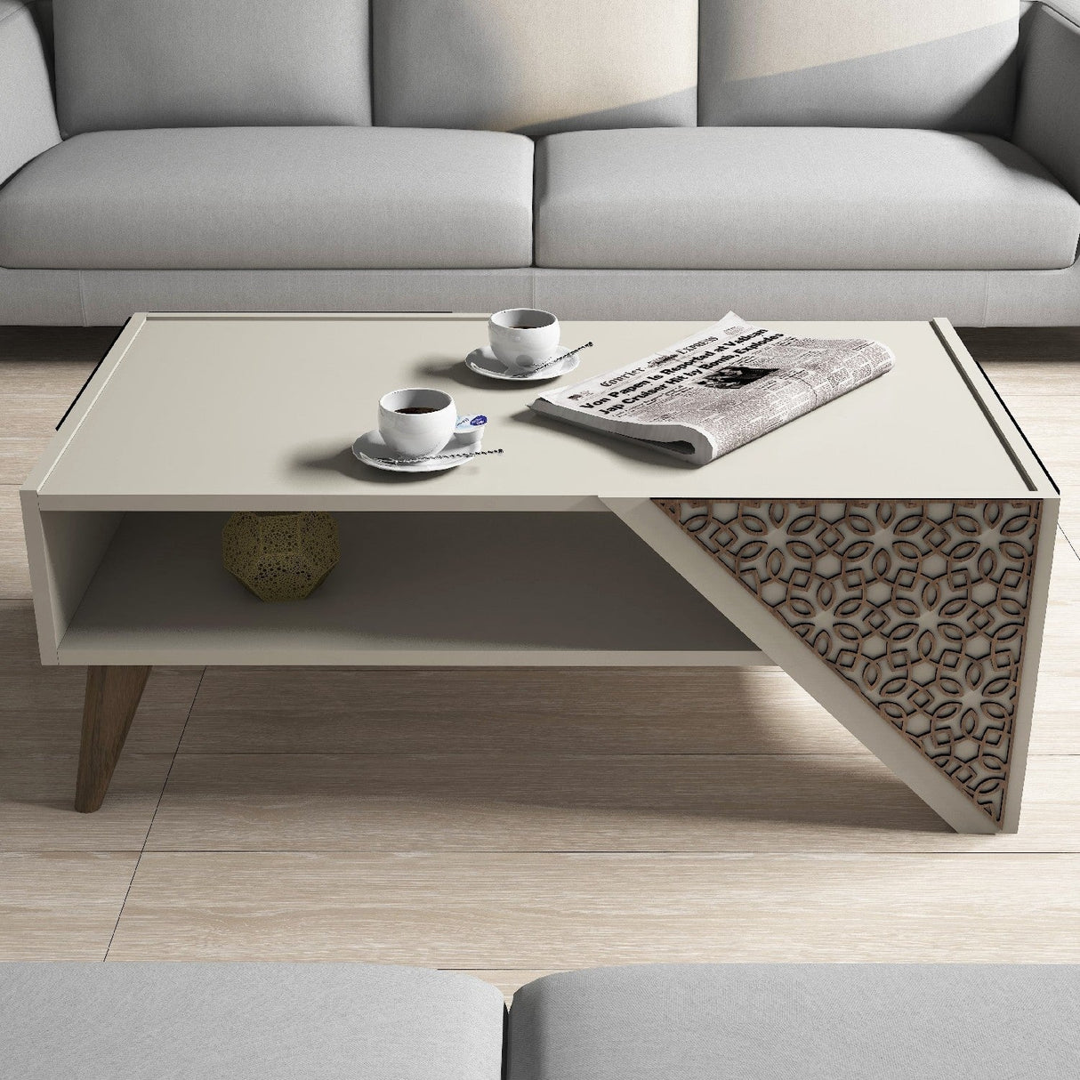 Măsuță de cafea Beril, Diverse culori, 105x40x58 cm - Crem | SKU: 845HCT2803 | Măsuță de cafea Beril, 105x40x58 cm, varianta Crem, produs pentru amenajarea locuinței, disponibil online în România la CasaMob