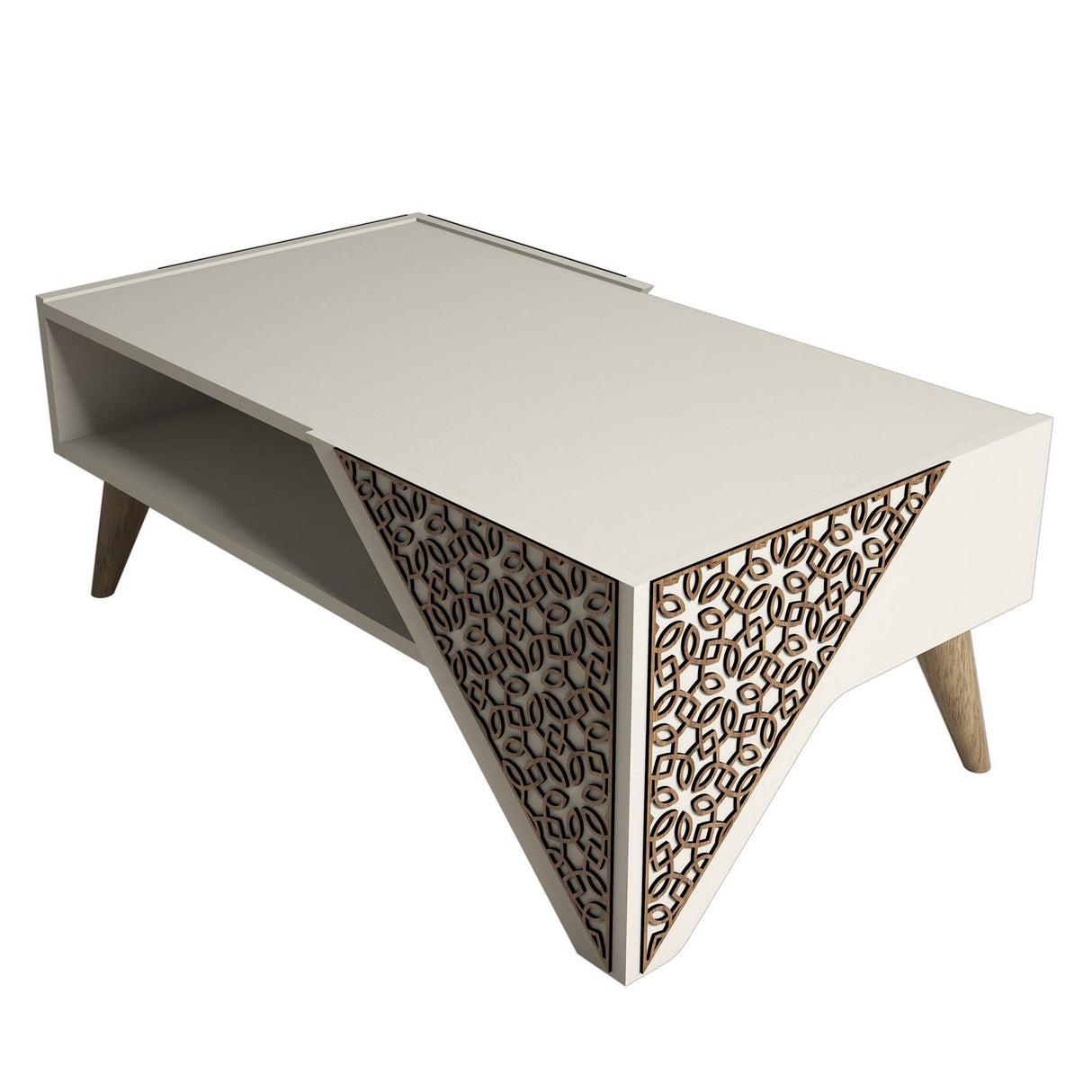 Măsuță de cafea Beril, Diverse culori, 105x40x58 cm - Crem | SKU: 845HCT2803 | Măsuță de cafea Beril, 105x40x58 cm, varianta Crem, produs pentru amenajarea locuinței, disponibil online în România la CasaMob