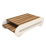 Măsuță de cafea Cool, Diverse culori, 120x64x30 cm - Nuc - Alb | SKU: 845HCT2805 | Măsuță de cafea Cool, 120x64x30 cm, varianta Nuc - Alb, produs pentru amenajarea locuinței, disponibil online în România la CasaMob