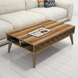 Măsuță de cafea City, Diverse culori, 105x60x37 cm - Nuc | SKU: 845HCT2810 | Măsuță de cafea City, 105x60x37 cm, varianta Nuc, produs pentru amenajarea locuinței, disponibil online în România la CasaMob