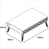 Măsuță de cafea City, Diverse culori, 105x60x37 cm - Nuc - Chalcedony | SKU: 845HCT2811 | Măsuță de cafea City, 105x60x37 cm, varianta Nuc - Chalcedony, produs pentru amenajarea locuinței, disponibil online în România la CasaMob