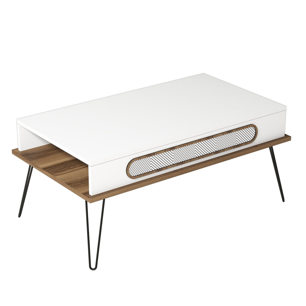 Măsuță de cafea Ekol, Diverse culori, 105x56x46 cm - Alb | SKU: 845HCT2814 | Măsuță de cafea Ekol, 105x56x46 cm, varianta Alb, produs pentru amenajarea locuinței, disponibil online în România la CasaMob