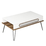 Măsuță de cafea Ekol, Diverse culori, 105x56x46 cm - Alb | SKU: 845HCT2814 | Măsuță de cafea Ekol, 105x56x46 cm, varianta Alb, produs pentru amenajarea locuinței, disponibil online în România la CasaMob