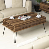 Măsuță de cafea Ekol, Diverse culori, 105x56x46 cm - Nuc | SKU: 845HCT2815 | Măsuță de cafea Ekol, 105x56x46 cm, varianta Nuc, produs pentru amenajarea locuinței, disponibil online în România la CasaMob