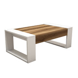 Măsuță de cafea Venüs, Diverse culori, 102x60x38 cm - Nuc - Alb | SKU: 845HCT2818 | Măsuță de cafea Venüs, 102x60x38 cm, varianta Nuc - Alb, produs pentru amenajarea locuinței, disponibil online în România la CasaMob