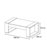Măsuță de cafea Venüs, Diverse culori, 102x60x38 cm - Nuc - Alb | SKU: 845HCT2818 | Măsuță de cafea Venüs, 102x60x38 cm, varianta Nuc - Alb, produs pentru amenajarea locuinței, disponibil online în România la CasaMob