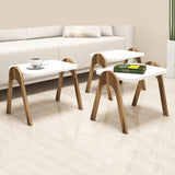 Set 3 măsuțe de cafea Paris, Diverse culori, 49x36x42 cm - Nuc - Alb | SKU: 845HCT2820 | Set 3 măsuțe de cafea Paris, 49x36x42 cm, varianta Nuc - Alb, produs pentru amenajarea locuinței, disponibil online în România la CasaMob