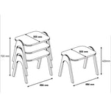 Set 3 măsuțe de cafea Paris, Diverse culori, 49x36x42 cm - Nuc - Alb | SKU: 845HCT2820 | Set 3 măsuțe de cafea Paris, 49x36x42 cm, varianta Nuc - Alb, produs pentru amenajarea locuinței, disponibil online în România la CasaMob