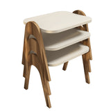 Set 3 măsuțe de cafea Paris, Diverse culori, 49x36x42 cm - Nuc - Crem | SKU: 845HCT2822 | Set 3 măsuțe de cafea Paris, 49x36x42 cm, varianta Nuc - Crem, produs pentru amenajarea locuinței, disponibil online în România la CasaMob