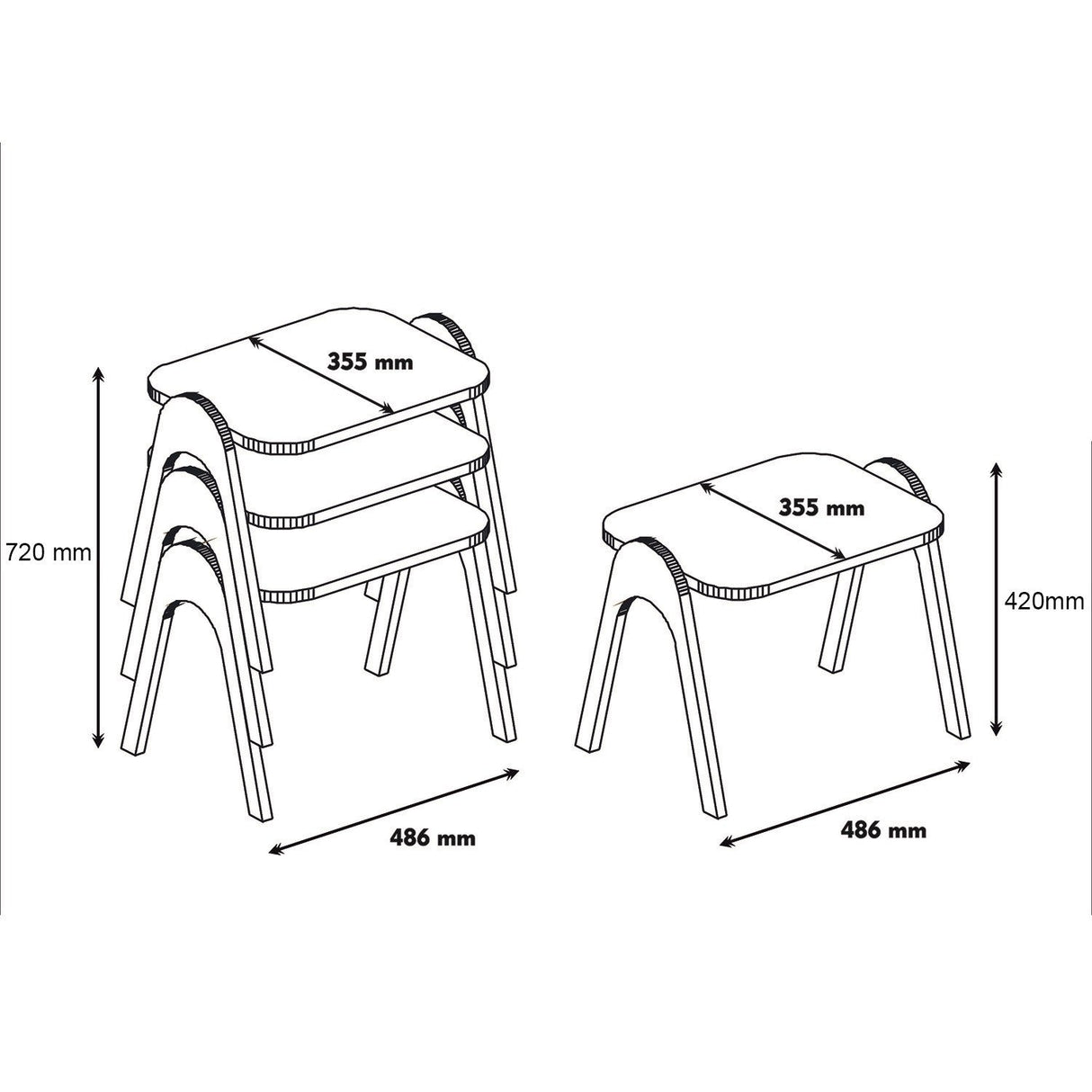Set 3 măsuțe de cafea Paris, Diverse culori, 49x36x42 cm - Nuc - Crem | SKU: 845HCT2822 | Set 3 măsuțe de cafea Paris, 49x36x42 cm, varianta Nuc - Crem, produs pentru amenajarea locuinței, disponibil online în România la CasaMob