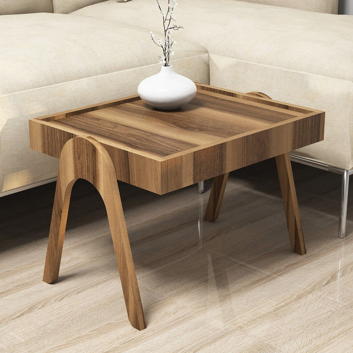 Set 3 măsuțe de cafea Roma, Diverse culori, 54x40x64 cm - Nuc | SKU: 845HCT2825 | Set 3 măsuțe de cafea Roma, 54x40x64 cm, varianta Nuc, produs pentru amenajarea locuinței, disponibil online în România la CasaMob