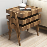 Set 3 măsuțe de cafea Roma, Diverse culori, 54x40x64 cm - Nuc | SKU: 845HCT2825 | Set 3 măsuțe de cafea Roma, 54x40x64 cm, varianta Nuc, produs pentru amenajarea locuinței, disponibil online în România la CasaMob