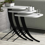 Set 3 măsuțe de cafea Pion, Diverse culori, 35x60x45 cm - Alb | SKU: 845HCT2842 | Set 3 măsuțe de cafea Pion, 35x60x45 cm, varianta Alb, produs pentru amenajarea locuinței, disponibil online în România la CasaMob