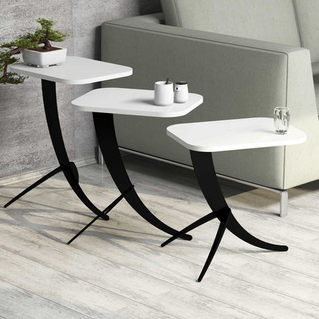Set 3 măsuțe de cafea Pion, Diverse culori, 35x60x45 cm