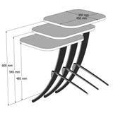 Set 3 măsuțe de cafea Pion, Diverse culori, 35x60x45 cm - Stejar | SKU: 845HCT2846 | Set 3 măsuțe de cafea Pion, 35x60x45 cm, varianta Stejar, produs pentru amenajarea locuinței, disponibil online în România la CasaMob