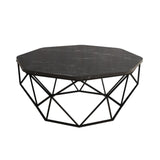 Masuta de cafea Diamond Coffee Table, Stejar, 90x38x90 cm - Negru, SKU 845HCT2858