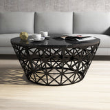 Măsuță de cafea Stil Marble, Diverse culori, Diverse configurații, Diverse dimensiuni - Negru - 90x90x38 cm - Standard | SKU: 845HCT2861 | Măsuță de cafea Stil Marble, varianta Negru - 90x90x38 cm - Standard, produs pentru amenajarea locuinței, disponibil online în România la CasaMob