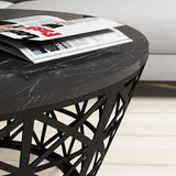 Măsuță de cafea Stil Marble, Diverse culori, Diverse configurații, Diverse dimensiuni - Negru - 90x90x38 cm - Standard | SKU: 845HCT2861 | Măsuță de cafea Stil Marble, varianta Negru - 90x90x38 cm - Standard, produs pentru amenajarea locuinței, disponibil online în România la CasaMob