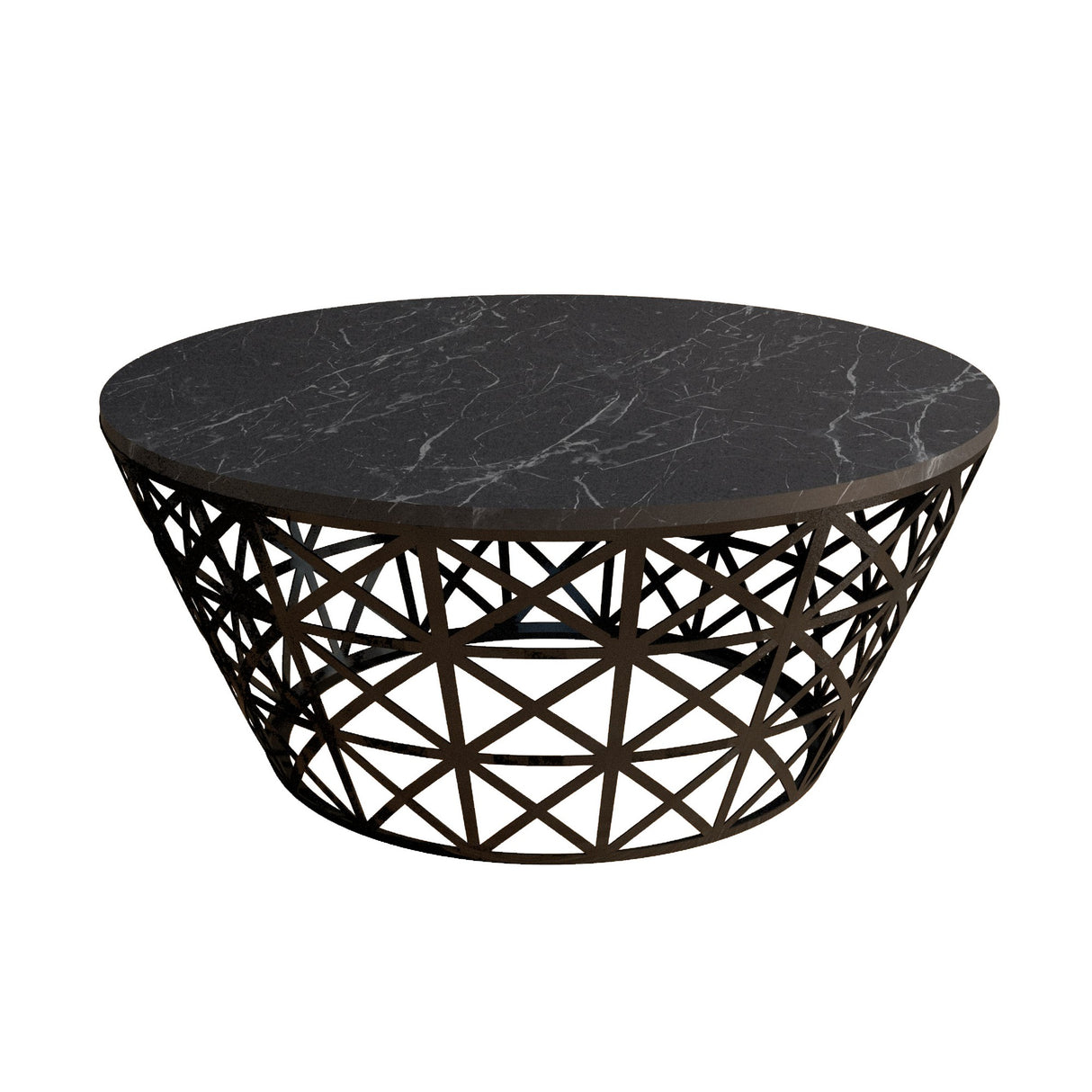 Măsuță de cafea Stil Marble, Diverse culori, Diverse configurații, Diverse dimensiuni - Negru - 90x90x38 cm - Standard | SKU: 845HCT2861 | Măsuță de cafea Stil Marble, varianta Negru - 90x90x38 cm - Standard, produs pentru amenajarea locuinței, disponibil online în România la CasaMob
