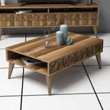 Măsuță de cafea Line, Diverse culori, 90x60x35 cm - Nuc | SKU: 845HCT2867 | Măsuță de cafea Line, 90x60x35 cm, varianta Nuc, produs pentru amenajarea locuinței, disponibil online în România la CasaMob