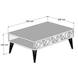 Măsuță de cafea Line, Diverse culori, 90x60x35 cm - Crem | SKU: 845HCT2869 | Măsuță de cafea Line, 90x60x35 cm, varianta Crem, produs pentru amenajarea locuinței, disponibil online în România la CasaMob