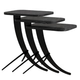 Set 3 măsuțe de cafea Pion Marble, Diverse culori, 35x60x45 cm - Negru | SKU: 845HCT2875 | Set 3 măsuțe de cafea Pion Marble, 35x60x45 cm, varianta Negru, produs pentru amenajarea locuinței, disponibil online în România la CasaMob