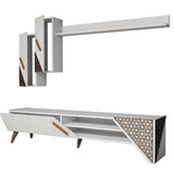 Comodă TV Beril, Diverse culori, 180x37x40 cm - Alb | SKU: 845HCT3001 | Comodă TV Beril, 180x37x40 cm, varianta Alb, produs pentru amenajarea locuinței, disponibil online în România la CasaMob