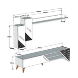 Comodă TV Beril, Diverse culori, 180x37x40 cm - Nuc | SKU: 845HCT3002 | Comodă TV Beril, 180x37x40 cm, varianta Nuc, produs pentru amenajarea locuinței, disponibil online în România la CasaMob