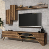 Comodă TV Beril, Diverse culori, 180x37x40 cm - Nuc | SKU: 845HCT3002 | Comodă TV Beril, 180x37x40 cm, varianta Nuc, produs pentru amenajarea locuinței, disponibil online în România la CasaMob
