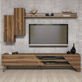 Comodă TV Beril, Diverse culori, 180x37x40 cm - Nuc | SKU: 845HCT3002 | Comodă TV Beril, 180x37x40 cm, varianta Nuc, produs pentru amenajarea locuinței, disponibil online în România la CasaMob