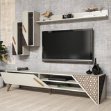 Comodă TV Beril, Diverse culori, 180x37x40 cm - Crem | SKU: 845HCT3003 | Comodă TV Beril, 180x37x40 cm, varianta Crem, produs pentru amenajarea locuinței, disponibil online în România la CasaMob