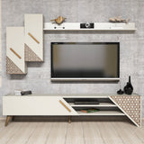 Comodă TV Beril, Diverse culori, 180x37x40 cm - Crem | SKU: 845HCT3003 | Comodă TV Beril, 180x37x40 cm, varianta Crem, produs pentru amenajarea locuinței, disponibil online în România la CasaMob