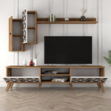 Comodă TV Class S, Diverse culori, 180x35x44 cm - Nuc - Alb | SKU: 845HCT3011 | Comodă TV Class S, 180x35x44 cm, varianta Nuc - Alb, produs pentru amenajarea locuinței, disponibil online în România la CasaMob