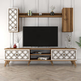 Comodă TV Class S, Diverse culori, 180x35x44 cm - Nuc - Alb | SKU: 845HCT3011 | Comodă TV Class S, 180x35x44 cm, varianta Nuc - Alb, produs pentru amenajarea locuinței, disponibil online în România la CasaMob