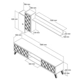 Comodă TV Class S, Diverse culori, 180x35x44 cm - Nuc | SKU: 845HCT3012 | Comodă TV Class S, 180x35x44 cm, varianta Nuc, produs pentru amenajarea locuinței, disponibil online în România la CasaMob
