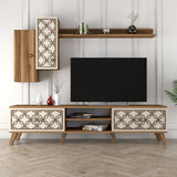 Comodă TV Class S, Diverse culori, 180x35x44 cm - Nuc - Crem | SKU: 845HCT3016 | Comodă TV Class S, 180x35x44 cm, varianta Nuc - Crem, produs pentru amenajarea locuinței, disponibil online în România la CasaMob