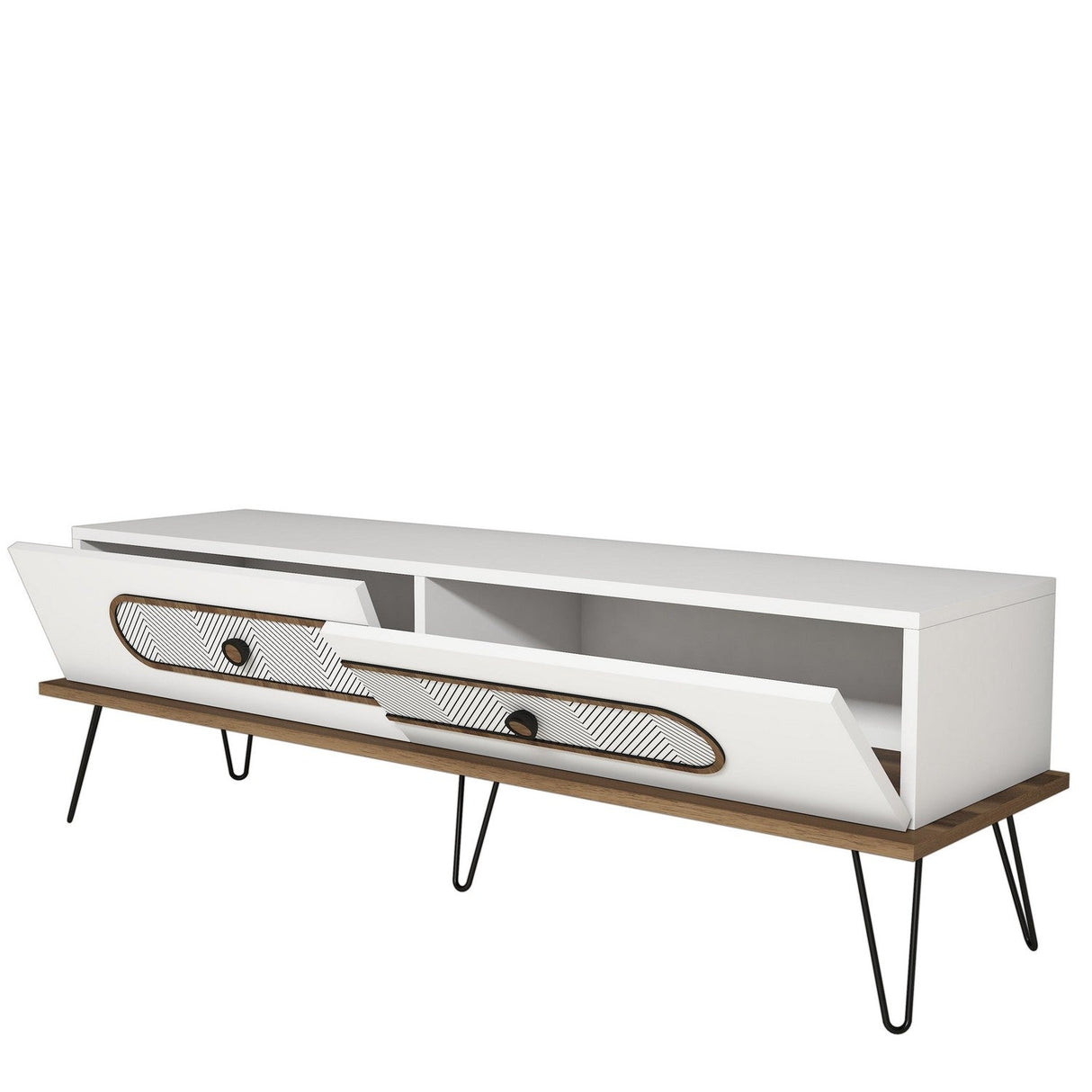 Comodă TV Ekol, Diverse culori, 145x40x45 cm - Alb | SKU: 845HCT3026 | Comodă TV Ekol, 145x40x45 cm, varianta Alb, produs pentru amenajarea locuinței, disponibil online în România la CasaMob
