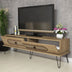 Stejar | SKU: 845HCT3029 | Comodă TV Ekol, 145x40x45 cm, varianta Stejar, produs pentru amenajarea locuinței, disponibil online în România la CasaMob
