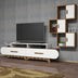 Comodă TV Flora S, Nuc - Alb, 205x36.8x50 cm, SKU 845HCT3034, imagine 2