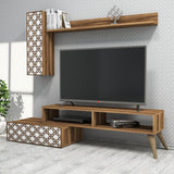 Comodă TV Planet, Diverse culori, 150x37x38 cm - Nuc - Alb | SKU: 845HCT3044 | Comodă TV Planet, 150x37x38 cm, varianta Nuc - Alb, produs pentru amenajarea locuinței, disponibil online în România la CasaMob