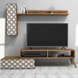 Comodă TV Planet, Diverse culori, 150x37x38 cm - Nuc - Alb | SKU: 845HCT3044 | Comodă TV Planet, 150x37x38 cm, varianta Nuc - Alb, produs pentru amenajarea locuinței, disponibil online în România la CasaMob
