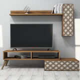 Comodă TV Planet, Diverse culori, 150x37x38 cm - Nuc - Crem | SKU: 845HCT3047 | Comodă TV Planet, 150x37x38 cm, varianta Nuc - Crem, produs pentru amenajarea locuinței, disponibil online în România la CasaMob