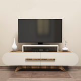 Comodă TV Rose, Diverse culori, 145x37x50 cm - Nuc - Crem | SKU: 845HCT3050 | Comodă TV Rose, 145x37x50 cm, varianta Nuc - Crem, produs pentru amenajarea locuinței, disponibil online în România la CasaMob