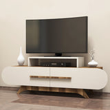 Comodă TV Rose, Diverse culori, 145x37x50 cm - Nuc - Crem | SKU: 845HCT3050 | Comodă TV Rose, 145x37x50 cm, varianta Nuc - Crem, produs pentru amenajarea locuinței, disponibil online în România la CasaMob